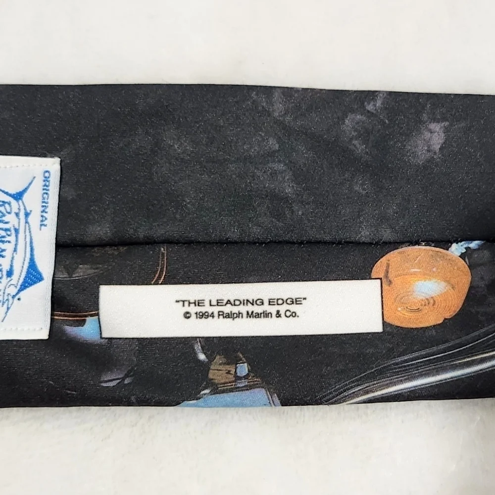 Ralph Marlin Vintage VTG 1994 The Leading Edge Harley Davidson HD Necktie Tie - Picture 9 of 10